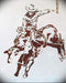 Cowboy Bullrider Logo Stencil Reusable 10 mm Mylar Laser Cut Stencil Arts and Crafts Material Scrapbooking for Airbrush Painting Drawing...