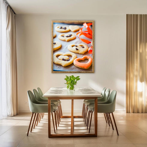 Posterizer 1 pcs-cute heart shaped cookies-Vanentine's themed poster -3-Romantic Art-Holiday Poster Collection-Gift for Couples boyfriend girlfrie...