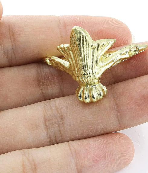24 PCS Antique Brass Box Metal Feet Legs for Small Wood Jewelry Crafts Case, Tiny Boxes Chest Storage Corner Protector Feet for Wooden Boxes, Deco...