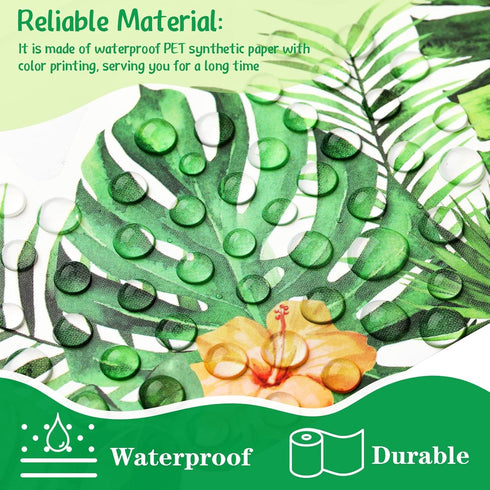 Boho Bulletin Board Borders Greenery Plant Die Cut Classroom Border Trim Self Adhesive Tropical Leaves Borders Stickers Back to School Decor for B...
