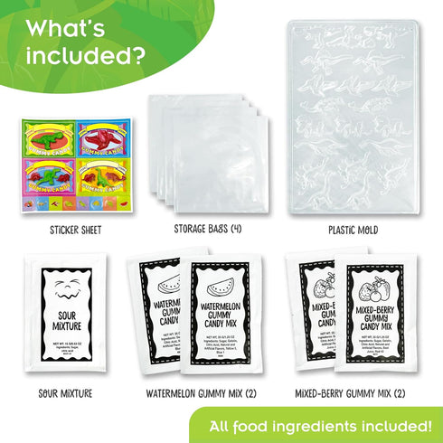 Thames & Kosmos Dinosaur Gummy Candy Lab, Tasty Labs STEM Experiment Kit, Make Your Own Dinosaur-Shaped Gummies, Explore Chemistry in Cooking, Saf...