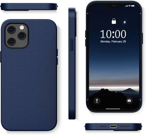 SURPHY Designed for iPhone 12 Pro Max Case 6.7 inch, Premium Faux Leather Phone Case (with Metallic Buttons & Microfiber Lining) Compatible with i...