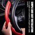WOCOCN Steering Wheel Cover,Carbon Fiber Car Steering Wheel Cover with Non-Slip Lining,Universal Fit Most of Car Interior Accessories (Red)...