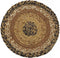 VHC Brands Kettle Grove Primitive Textured Jute Striped Round Kitchen Table Trivet 8"...
