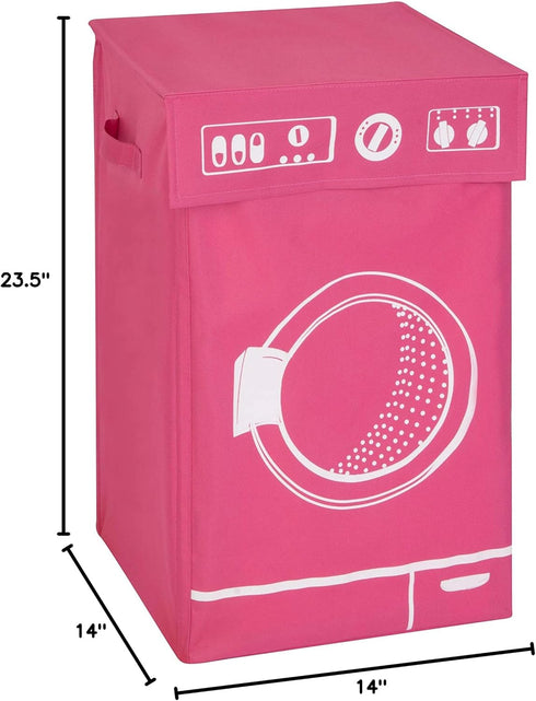 Honey-Can-Do Washing Graphic Hamper, Pink HMP-04287 Pink...