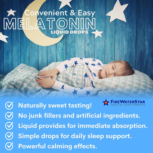 FWS Liquid Melatonin Drops for Adults and Kids - 99% Pure Bioactive Melatonin - Organic, Non-GMO, Vegan - Minimal Ingredients - Easy Adjustable Do...