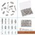 KISSITTY 150pcs/box 15 Style Antique Silver Tibetan Spacer Tube Beads Alloy Metal Charms for Bracelet Necklace Jewelry Making...