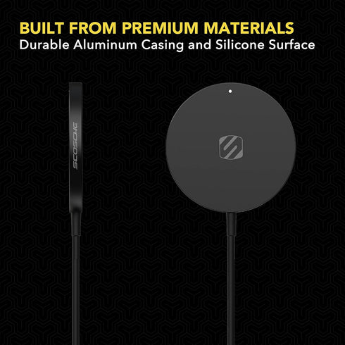 Scosche MSQP Magnetic Wireless Phone Charger, MagSafe Compatible Fast Charging Pad for iPhone 12, 13 and 14, Airpods, Earbuds with Wireless Chargi...