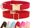 PET ARTIST Soft & Comfy Girl Dog Collars, Bright & Classic Christmas Red Dog Collar Leather for Medium Dogs, Durable & Heavy Duty Nylon Dog Collar...