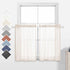 Short Curtains 36 inch Length for Small Bedroom Window 2 Panels Rod Pocket Farmhouse Semi Sheer Faux Linen Tier Cafe Privacy Curtain for Camper Ba...