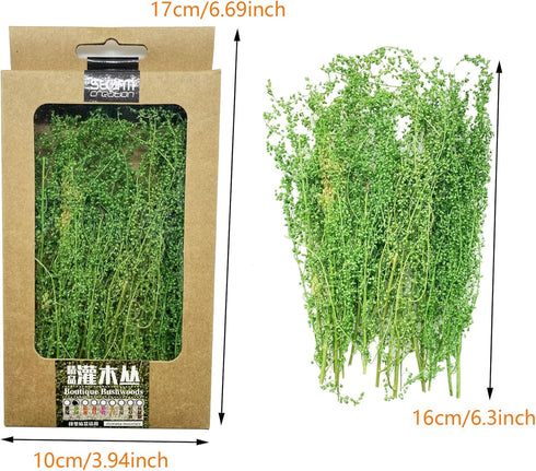 Cayway Miniature Shrubs Model Bushes Long Shrub Vegetation Groups Static Grass Tuft for DIY Model Train Landscape Railroad Scenery, Grass green...
