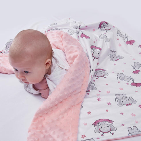 Baby Blanket for Boys Girls Super Soft Blanket,Fluffy Warm Lightweight Baby Receiving Blankets,Double Layer with Dotted Backing for Toddler Nurser...