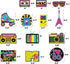 Bessmoso 28PCS 80s Party Decorations – Retro Hanging Swirls & Ceiling Streamers for 1980s Throwback Birthday, Neon Back to The 80’s Party Supplies...