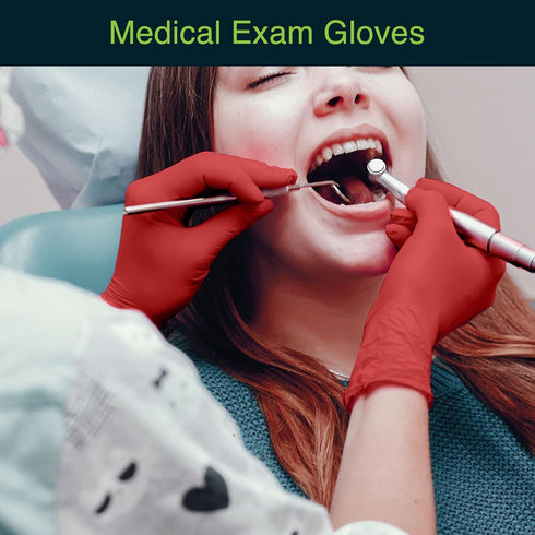 Light Burgundy Nitrile Disposable Gloves - 50 Count - 3 Mil Nitrile Gloves X Large - Powder and Latex Free Rubber Gloves - Surgical Medical Exam G...