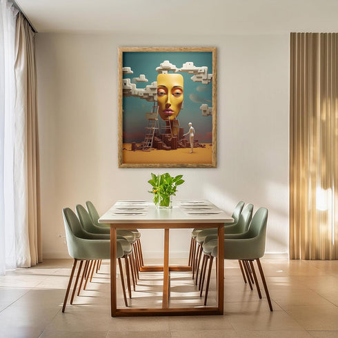Posterizer 1 pcs-Human Figure Crafting Robotic Human Head-Abstract & Modern Art-Fantasy & Fiction Art-Gift for Art Lovers-Decor for Home & Office-...