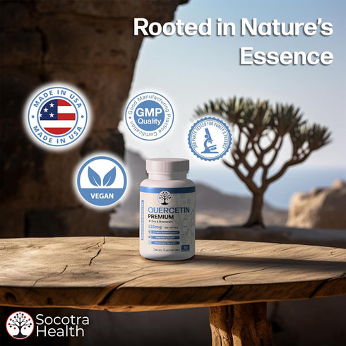 Quercetin Premium with Zinc and Bromelain - Immune System and Respiratory Health Support - Antioxidant Benefits - Non-GMO, Gluten-Free - 60 Vegan ...