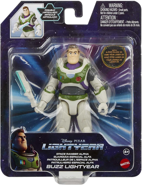 Disney Pixar Lightyear Space Ranger Alpha Buzz Lightyear Figure, Authentic Action Figure 5 Inches tall with 12 Posable Joints, Laser Blade, 4 Year...