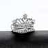 Uloveido Women's Platinum Plated Cubic Zironica Princess Crown Wedding Engagement Rings Guard Wraps and Enhancers Y480...