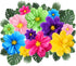 42 Pcs Tissue Paper Flowers Faux Palm Leaves Set 12 Pcs 20''/10'' Colorful Giant Paper Flowers and 30 Pcs Tropical Leaves for Summer Hawaiian Luau...
