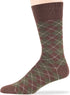 7Bigstars Men's Cotton Dress Crew Socks -6 pack-Argyle Stripes Dots-Large-Brown Blue Black Grey Beige Green...