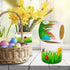 Spring Easter Bulletin Board Border, 2 Rolls Spring Green Grass Easter Egg Bunny Bulletin Board Border Trim for Spring Easter School Classroom Hol...