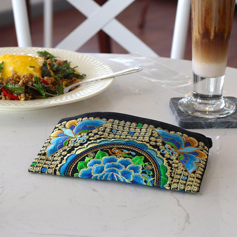 Smartphone Wristlet Bag - Handmade Embroidered Boho Clutch Wallets Purses...