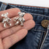 4 Sets Cute Bear Button Pins for Jeans? No Sew and No Tools Instant Pant Waist Tightener, Adjustable Jean Buttons Pins for Loose Jeans Replacement...