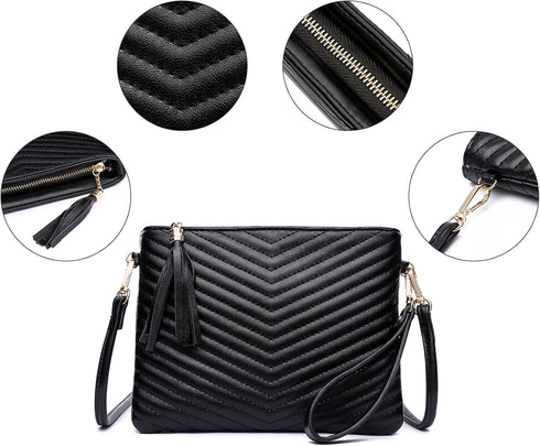 AMELIE GALANTI womens small crossbody strap handbag bag,Soft Leather Fabric Delicate Durable Fashion Design...