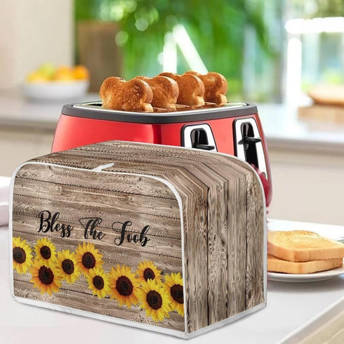 Sunflower 4 Slice Toaster Cover, Dustproof Bread Maker Oven Cover, Small Kitchen Appliance Protector, Anti-Fingerprints Kitchen Bread Machine Prot...