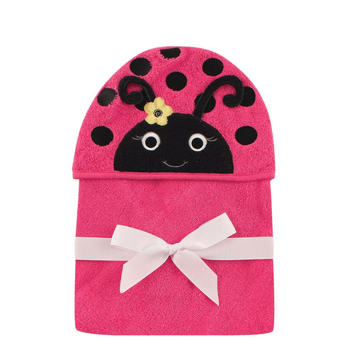 Hudson Baby Unisex Baby Cotton Animal Face Hooded Towel, Ladybug, One Size...