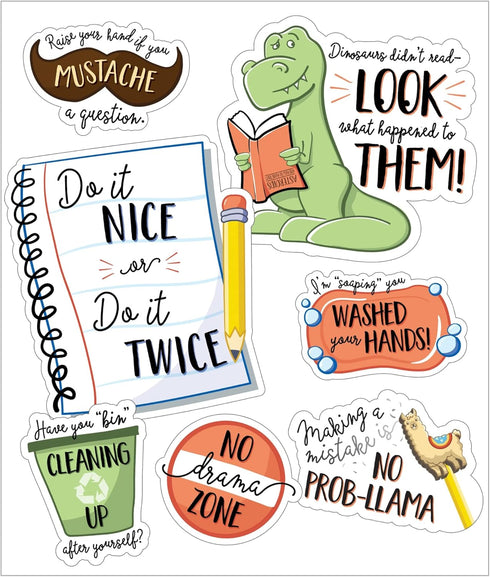 Carson Dellosa Playful Classroom Reminders Mini Bulletin Board—Motivational Reminders and Positive Affirmations, Homeschool and Classroom Decor (1...