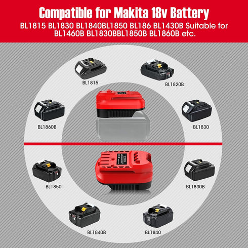 Adapter for Craftsman V20 Cordless Tools, for Makita 18V Li-ion Battery Convert to for Craftsman New 20V Power Tool (Adapter Only)...