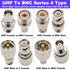 PL259 to BNC Adapter Male Female 4 Type RF Connector Kit Coax Coaxial BNC UHF Radio Adapter for Antennas Wireless LAN Device Radios...