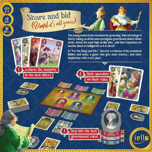 IELLO: for The King (and Me), Strategy Board Game, A Comical Theme That The Whole Family Will Love, Auction and Collection Mechanics, for Ages 10 ...