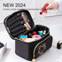Make up Bag Travel Cosmetic Bags Brush Holder Zipper Pouch Case Organizer Cute Organizer Suitable for Purse for Women (Black-B)...