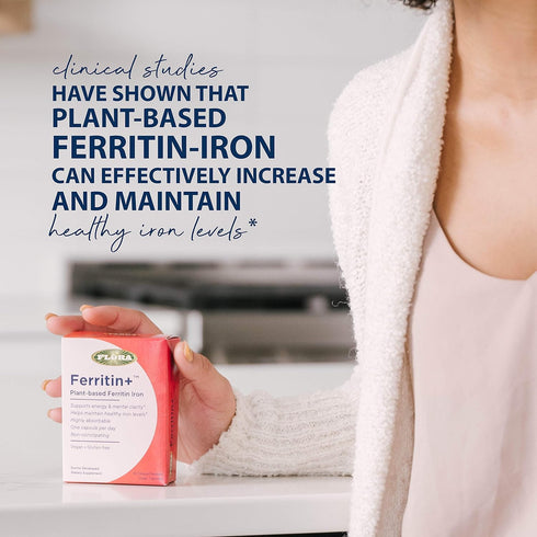 Flora- Iron Ferritin+ Plant-Based Supplement for Women - Non-Constipating, Highly Absorbable - Supports Vitality & Wellness - Vegan Iron Supplemen...