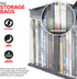 Stock Your Home DVD Storage Bags (Set of 2) Media Organizer Bag for DVDs, CDs, Blu Ray Disc, Movie Cases, VHS Box, Video Game Disks, Clear Plastic...