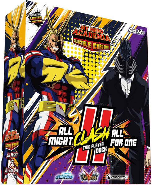 Jasco Games My Hero Academia Collectible Card Game All Might Vs. All for One Two Player Clash Decks | Trading Card Game for Adults and Teens | Age...