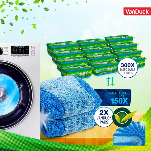 Reusable Pet Heavy Duty Mop Pads Compatible with Swiffer Sweeper Mops (6-Pack) - Washable Microfiber Mop Pads for Wet & Dry Use - All Purpose Floo...