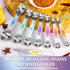 Magnetic Measuring Spoons Set of 8 with Leveler, Stainless Steel Metal Measuring Spoon, Dual Sided for Measuring Dry and Liquid Ingredients, Teasp...