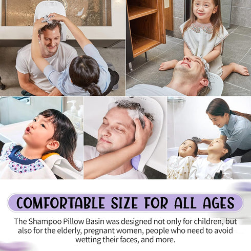 Toyture Shampoo Bowl for Kids, Baby, Adults | Portable Hair Washing Basin | Shampoo Bowl Neck Rest | Tear Free Shampoo for Kids | Hair Washing Sin...