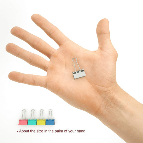 Mini Binder Clips Colorful Metal Clamp (Mini, 50 PCS)...