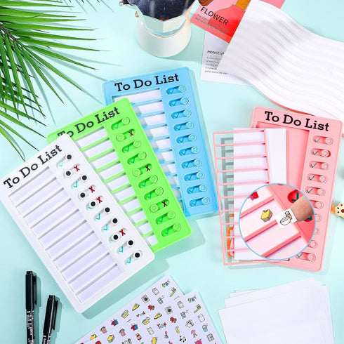 4 Pieces Kids Chore Chart To Do List Checklist Board ADHD Tools for Kids Daily Routine Chart with Markers Stickers Detachable Cardstock for Home R...