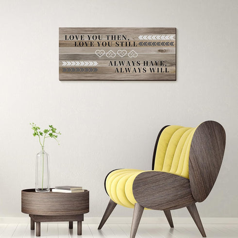 Maitys Bedroom Wall Decor Love You Then Love You Still Sign Master Rustic Hanging Wooden Wall Sign Inspirational Art Living Room Bedroom Bathroom ...