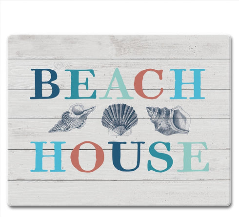 CounterArt Beach House 3mm Heat Tolerant Tempered Glass Cutting Board 10” x 8” Manufactured in the USA Heat Tolerant Dishwasher Safe...