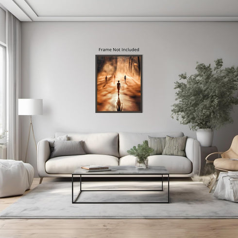 Posterizer 1 pcs-street football / soccer-kids getting ready to play- abstract art 1-Sports & Hobby Art Gifts for sports fans Decor for Home & Off...