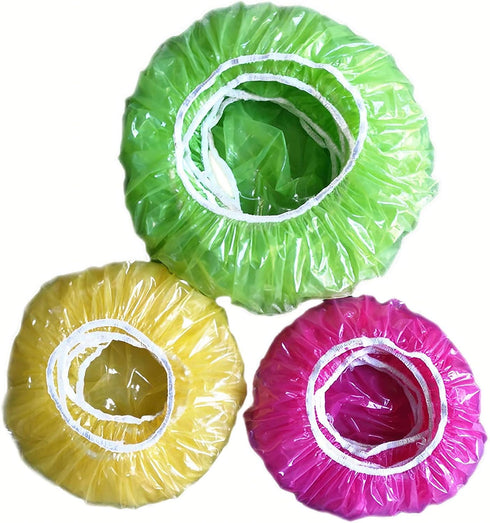 TCOTBE 60 Reusable Elastic Food Bowl Storage Covers,Variety of 3 translucent stretchable sizes and Colorful Dish Plate Covers,Alternative to foil,...