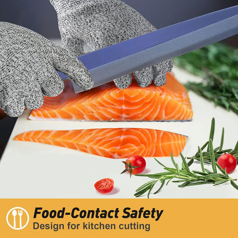 JPP Premium Cut Resistant Gloves, Cutting Proof CE Level 5 Protection, Food Grade Safe, Ambidextrous, 3D-Comfort Fit, Machine Washable, Dexterity,...