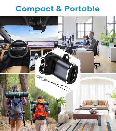 sweguard Garmin Watch Charger Adapter Right Angle 2-Pack Type-C USB Cable Charging for Garmin Fenix 7 7S 7X 6S 6 6X 5S 5 5X,Forerunner 955 965 45 ...