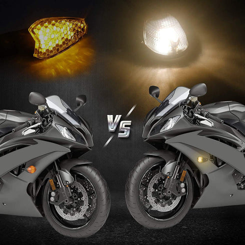 NTHREEAUTO Smoked Flush Mount Turn Signal Blinker Light Compatible with Honda CBR600RR CBR1000RR Suzuki GSXR 600 750 Kawasaki Ninja 300 400 Yamaha...